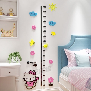 Miếng dán tường hình thước đo chiều cao 3d có thể tháo gỡ trang trí phòng bé