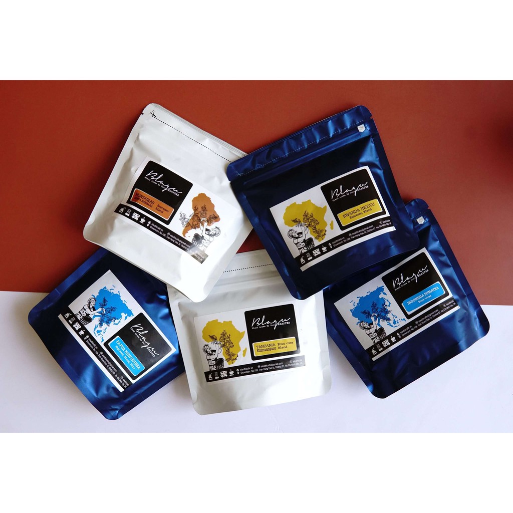 COMBO 5 TÚI CÀ PHÊ BLAGU HẠT ĐÃ RANG VỊ NHẸ NHÀNG – 100G/TÚI | BigBuy360 - bigbuy360.vn