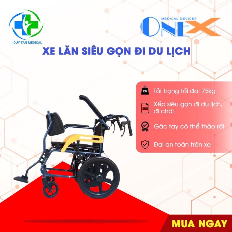 Xe lăn người già OneX siêu gọn