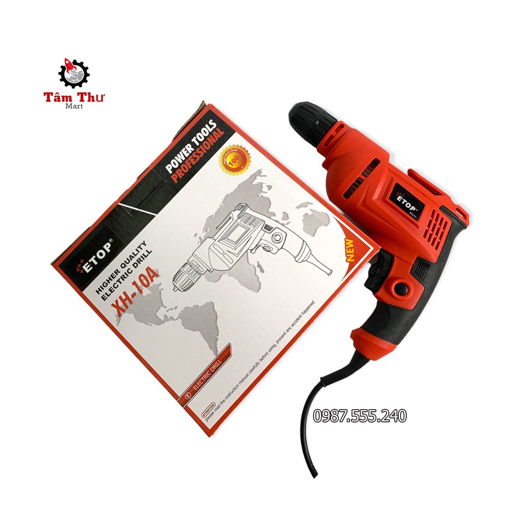 Máy khoan ETOP XH-10A Công suất 620W - Lõi đồng 100% Đầu 10 Ly