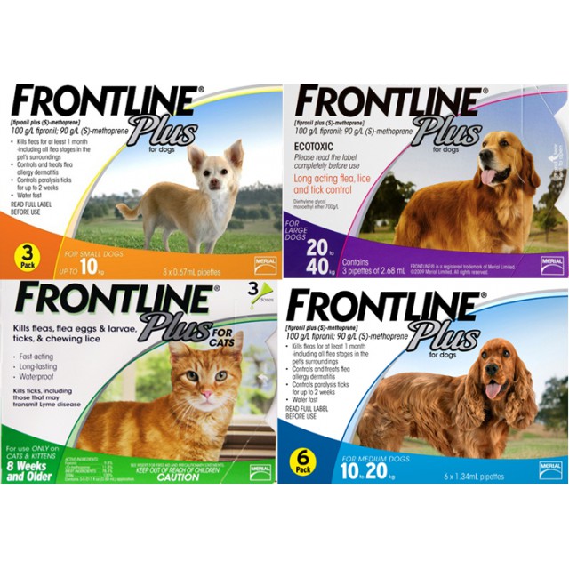 Frontline plus trị ve, rận, bọ chét chó mèo