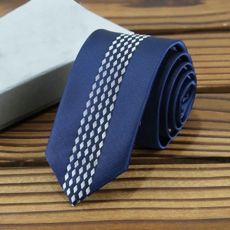 cavat nam bản 6cm, cavat chú rể tự thắt, cavat nam