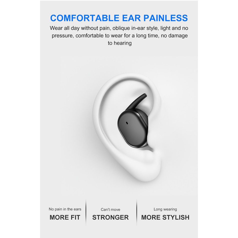 Tai Nghe Nhét Tai Y30 Bluetooth 5.0 Không Dây Kiểu Dáng Thể Thao Phù Hợp Cho Hệ Thống Android ios