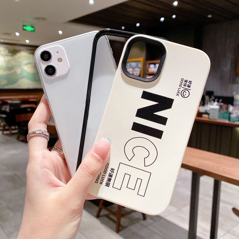 Ốp Điện Thoại Chống Sốc 2 Trong 1 in Chữ Tiếng Anh Cho iPhone 14 13 12 11 Pro Max Mini XS XR X 8 7 6 6S Plus + SE 2020