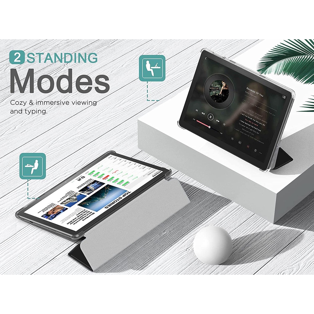 Bao Da Máy Tính Bảng PU Mỏng Có Giá Đỡ Cho Amazon Kindle Fire HD 10 &amp; 10 Plus tablet (11th Gen 2021) 10.1 &quot;