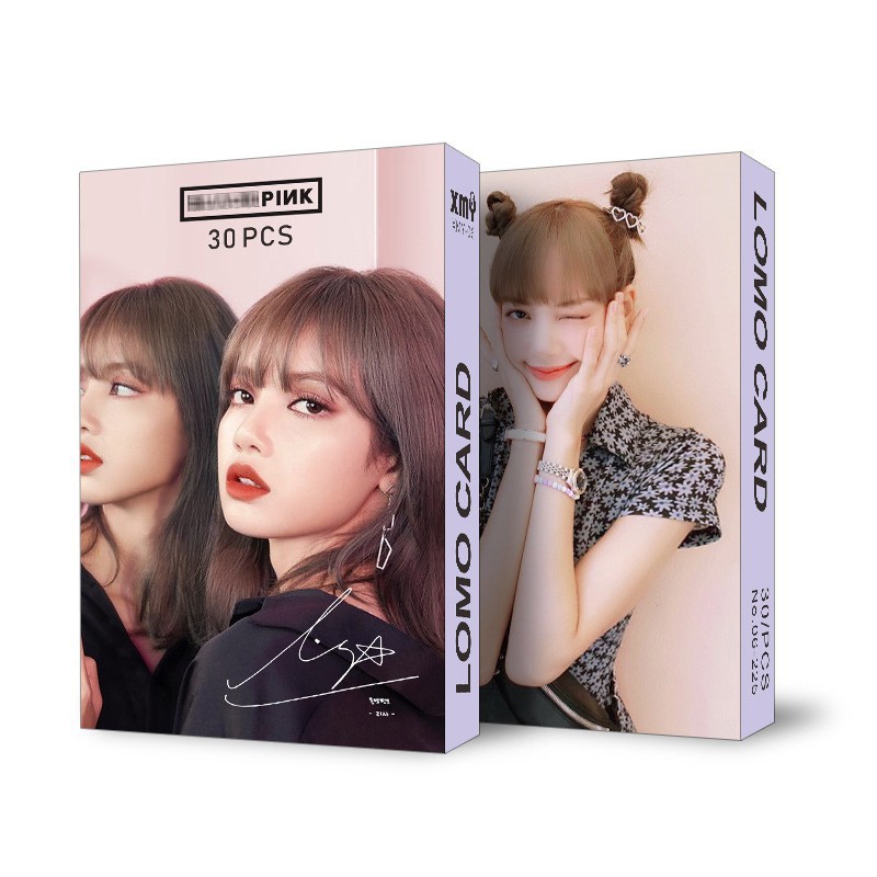 Lomo card LISA Blackpink hộp 30 ảnh