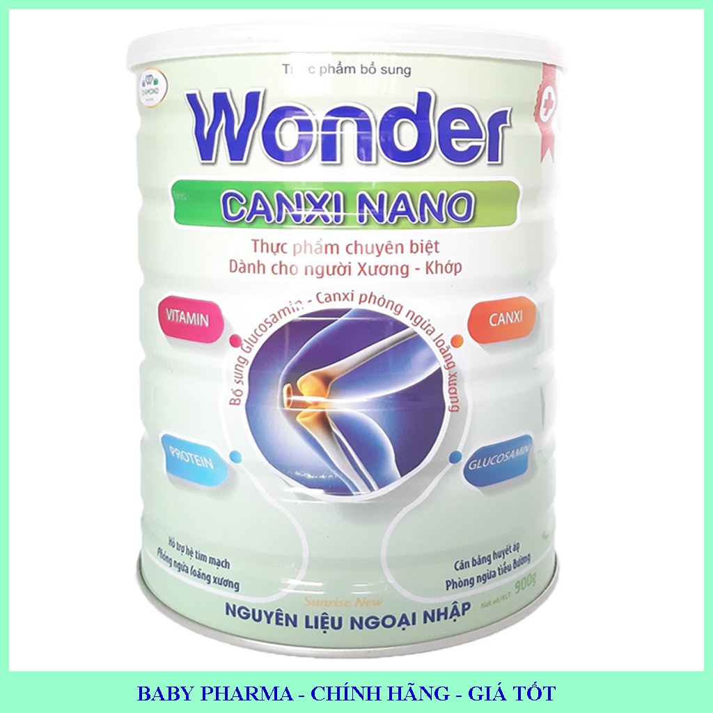 Sữa Canxi Nano chắc xương khớp cho người trung niên và cao tuổi Wonder Canxi Nano 900g