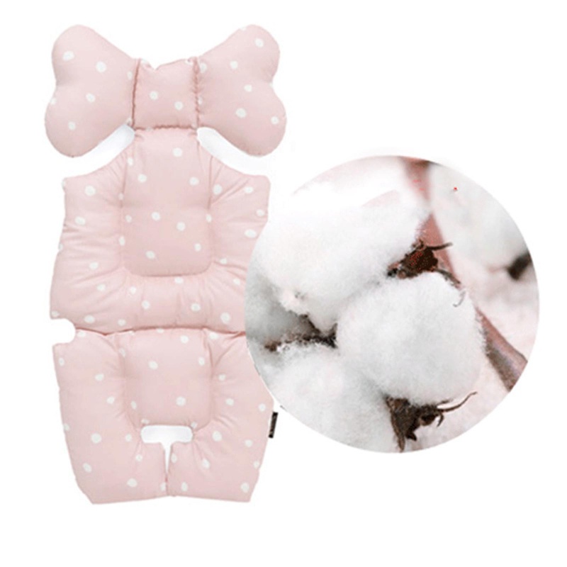 Tấm Đệm Lót Xe Đẩy Em Bé Bằng Vải Lưới Cotton Mềm Thoáng Khí 3D
