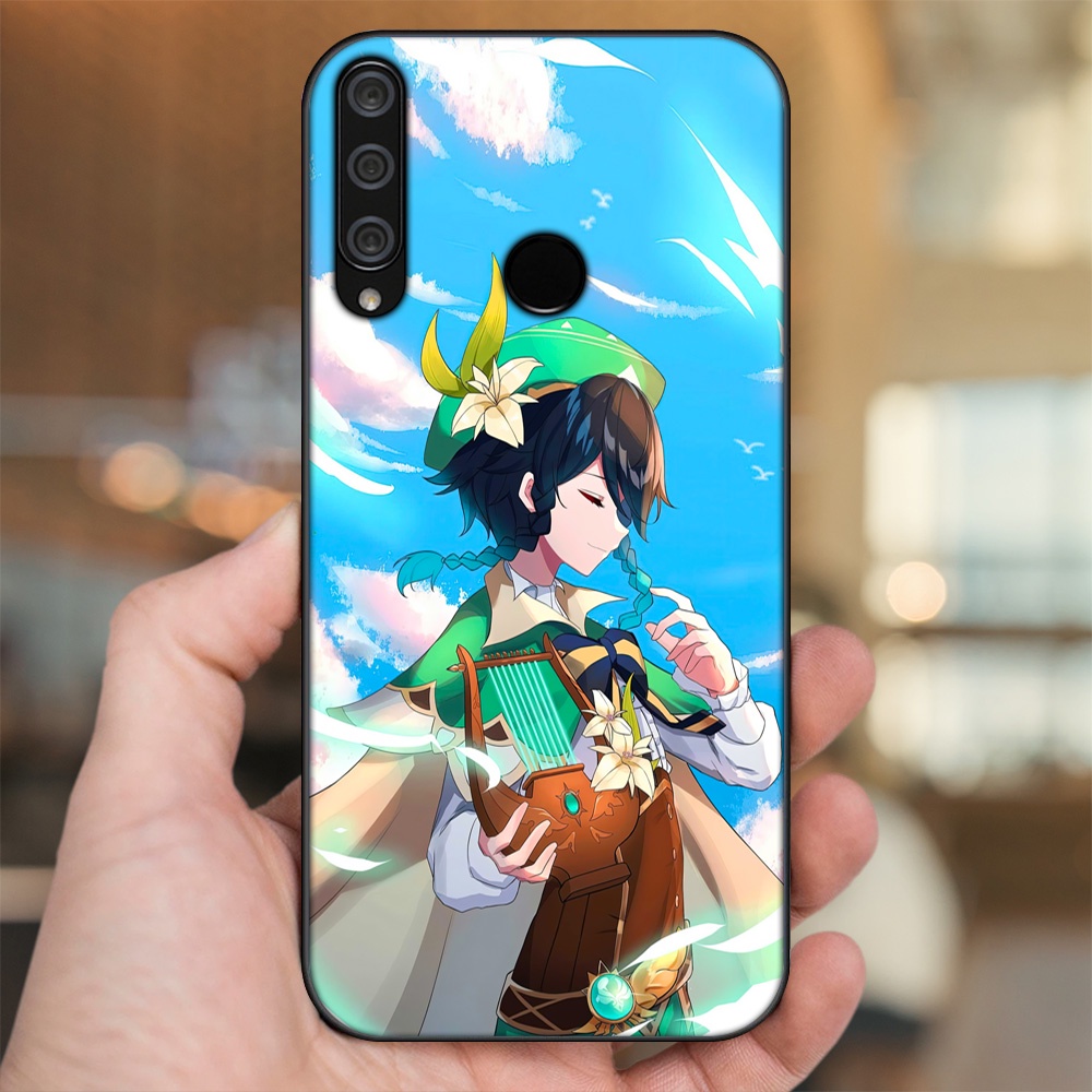 Ốp lưng Huawei Y6P viền đen in hình Venti Genshin Impact