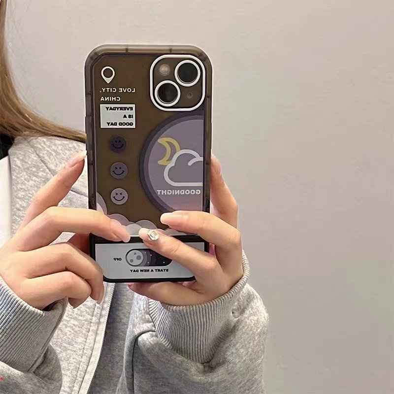 Ốp Điện Thoại Dẻo Họa Tiết Hoạt Hình Dễ Thương Kèm Giá Đỡ Tàng Hình Cho IPhone 11 Pro Max 13 Pro Max 12 Pro Max Xs Max X Xr 6 7 8 Plus