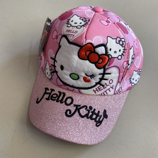 |FAMARAL2 giảm 10k cho đơn 50k|Nón kết Hello Kitty kết Kim tuyến cho bé gái 2 tuổi đến 6 tuổi