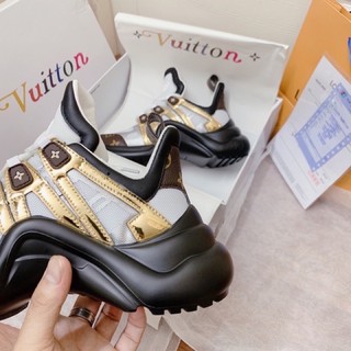 Giày L.V đen vàng lai au cao.cấp ( full box + free ship )