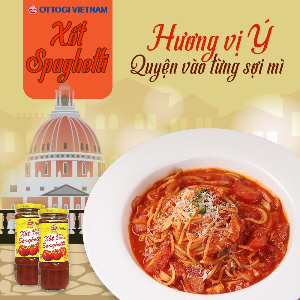 Xốt spaghetti cà chua (phô mai) Ottogi hũ 220g, 400g