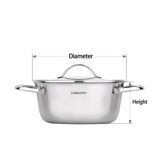 [Chính hãng Edelkochen] Nắp inox Edelkochen 16cm