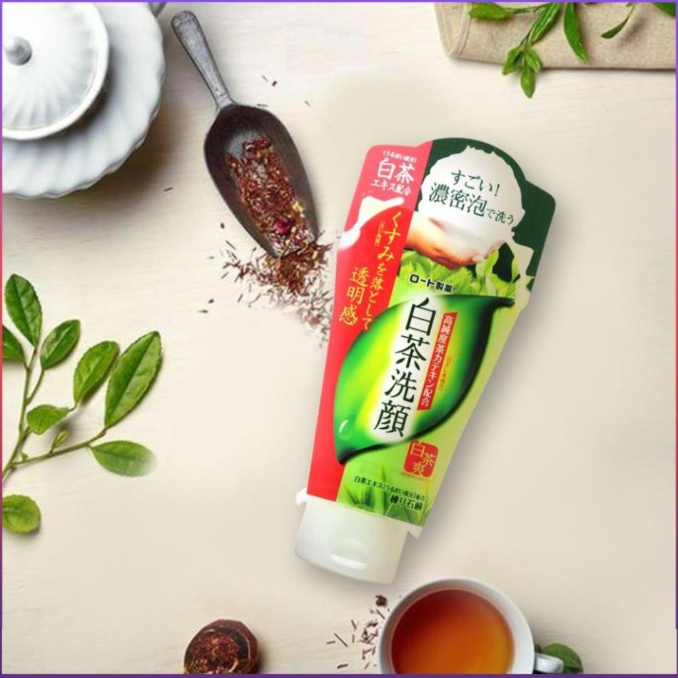 Sữa rửa mặt trà xanh Rohto Shirochasou Green Tea Foam 120g hàng Nhật | BigBuy360 - bigbuy360.vn