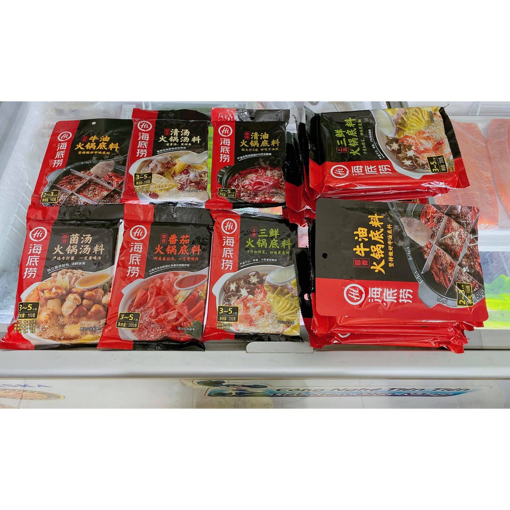Cốt lẩu Haidilao các vị Đài Loan 40k-60k/ gói 200g