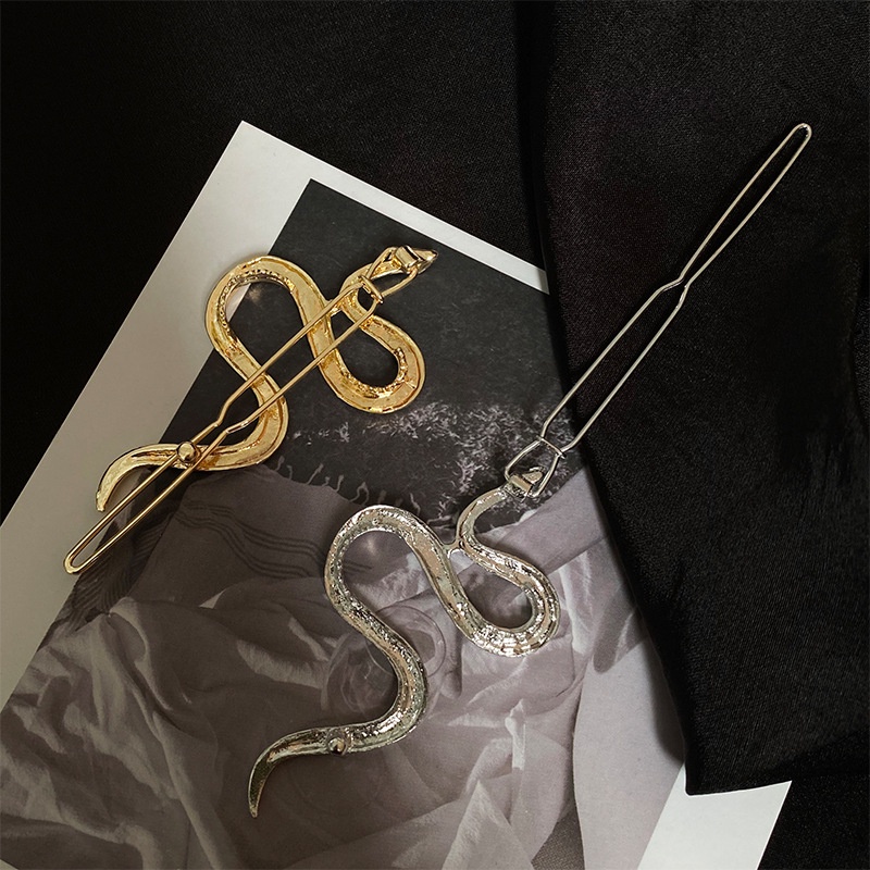 Kẹp tóc thiết kế hình con rắn độc đáo thời trang cá tính cho nữ