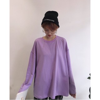Áo Tay Dài LONG SLEEVE BASIC Màu Tím Unisex