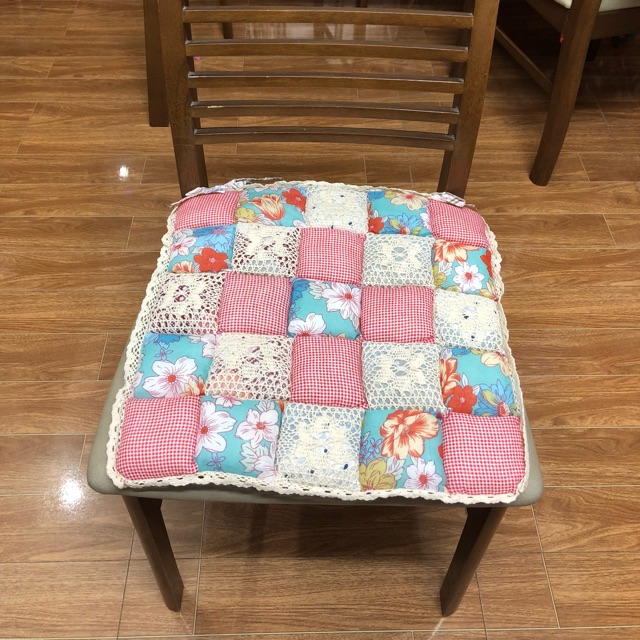 Nệm ghế lót ghế bàn ăn 40*40 phong cách quilt vintage