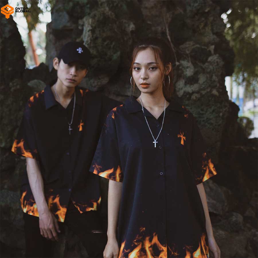 Áo sơ mi unisex Immortal Fire local brand ONTOP | BigBuy360 - bigbuy360.vn