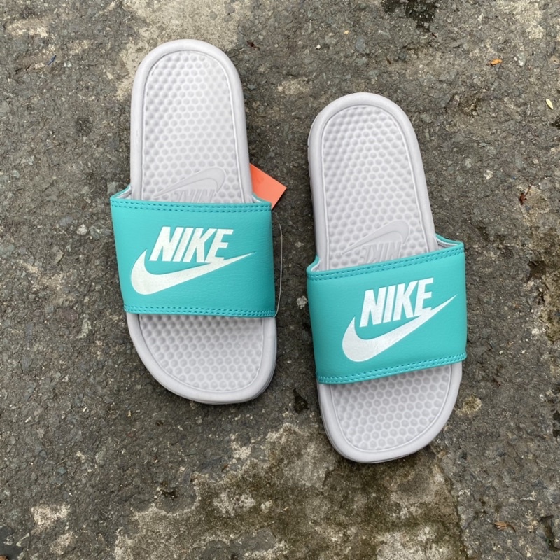 dép quai ngang nike-màu xanh nam nữ hàng đẹp kèm hộp