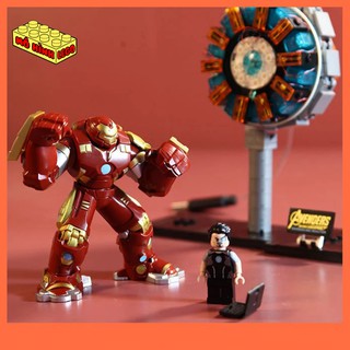 Đồ chơi xếp hình lego giá rẻ SY1482 mô hình siêu anh hùng Hulkbuster và lò phản ứng hồ quang của Iron Man 325 chi tiết