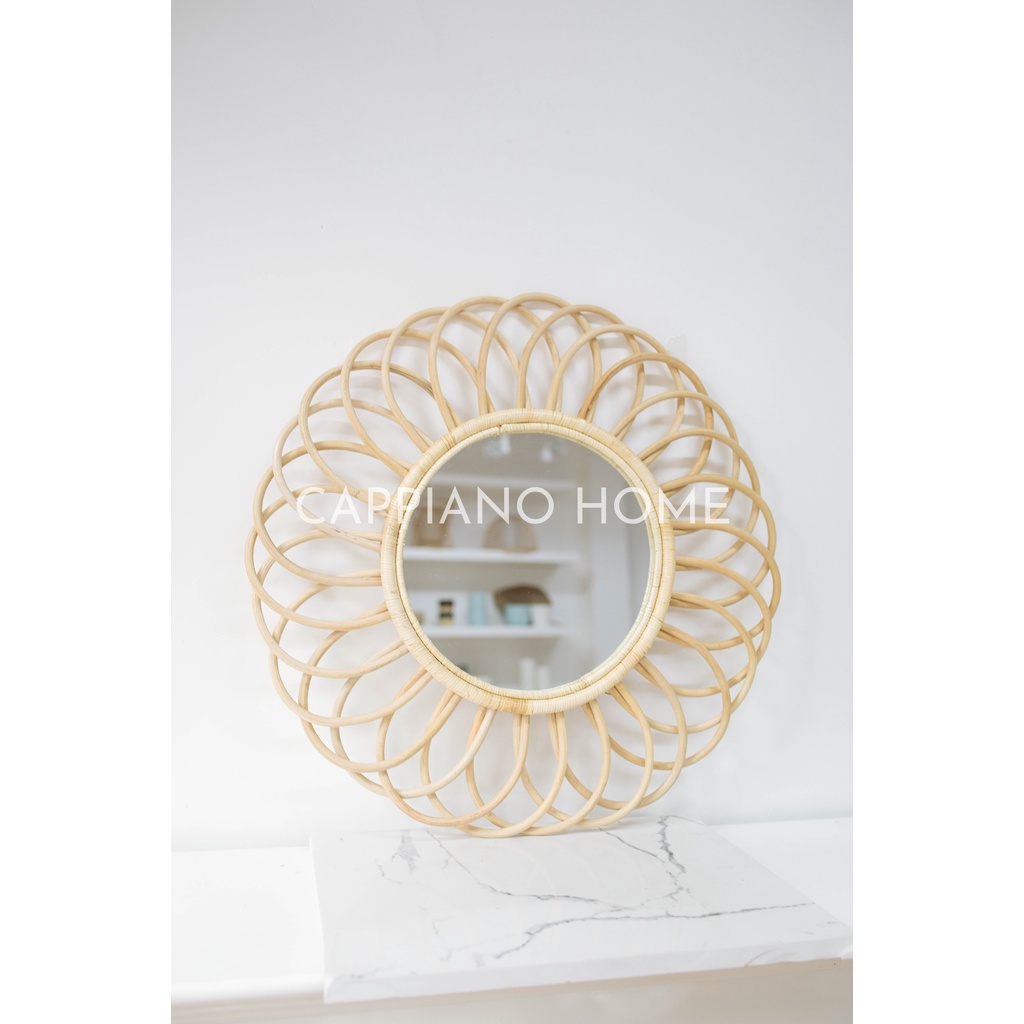 Gương mây hình Hoa Daisy trang trí decor, gương soi tiện dụng và treo tường | Cppiano Home