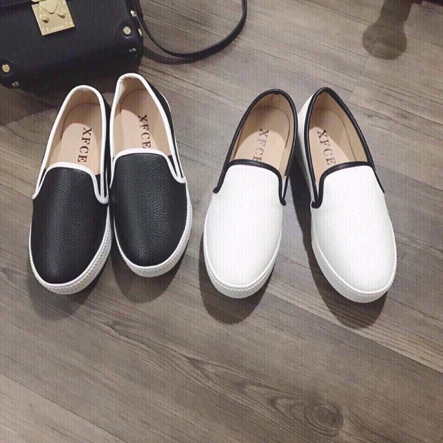 Slip on da viền kẻ