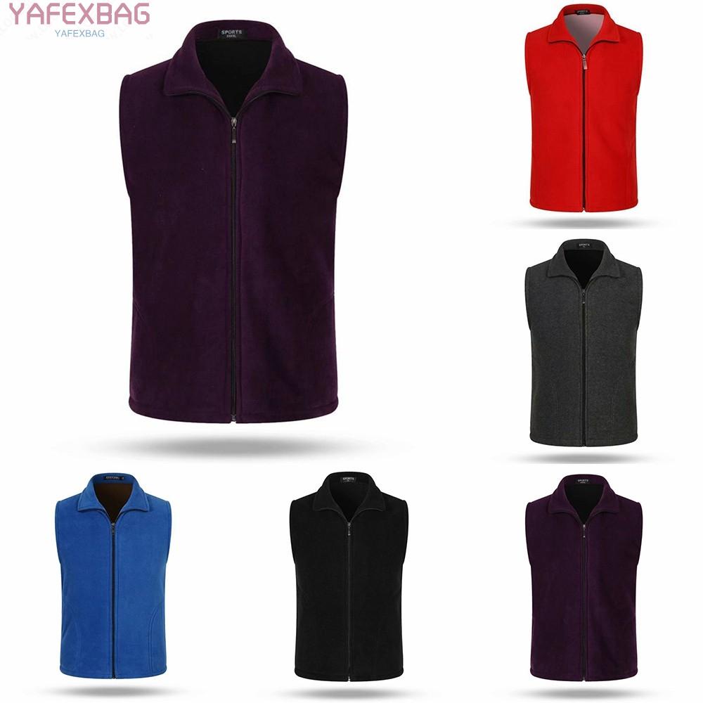 Womens Full Zip Polar Fleece Winter Warm Jacket Vest Waistcoats  Plus Size