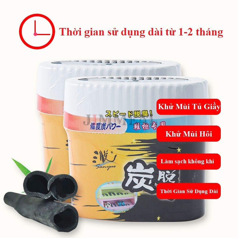 Hộp Than Hoạt Tính Khử Mùi Tủ Giầy, Tủ Quần Áo Đa Năng Dạng Keo