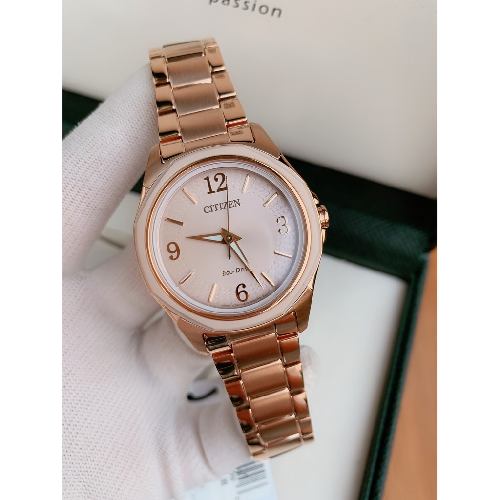 Đồng hồ nữ Citizen FE7053-51X - Máy Quartz Pin Eco-drive pin năng lượng  ánh sáng- Kính khoáng