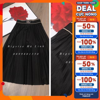 Chân Váy Xếp Ly, Dập Ly Dáng dài Bigsize (Freesize Co Giãn Thoải Mái)