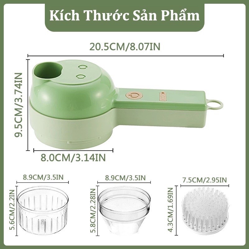 Máy Xay Mini Cầm Tay Máy Xay Tỏi Ớt Sạc Điện,Máy Thái Lát Hành Tỏi Ớt Rau Củ Quả Cầm Tay Siêu Tiện Lợi
