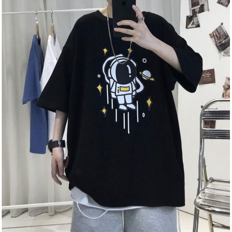 Áo thun tay lỡ nam nữ, áo phông unisex from rộng chất dày đẹp in hình ng sắt