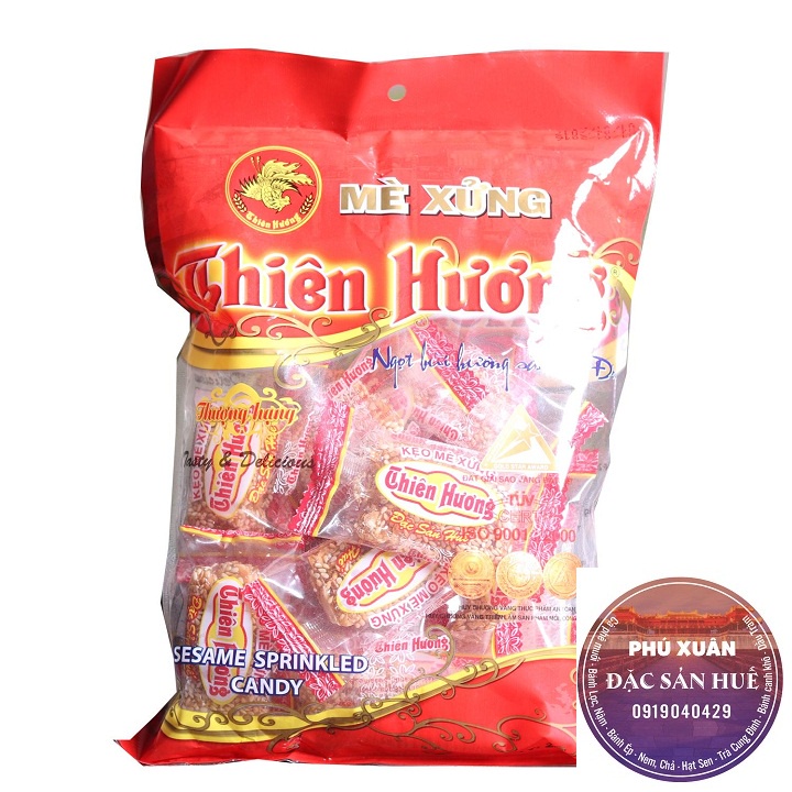 Mè Xửng Đóng Túi 220g - Mè Xửng Thiên Hương - Đặc sản Huế