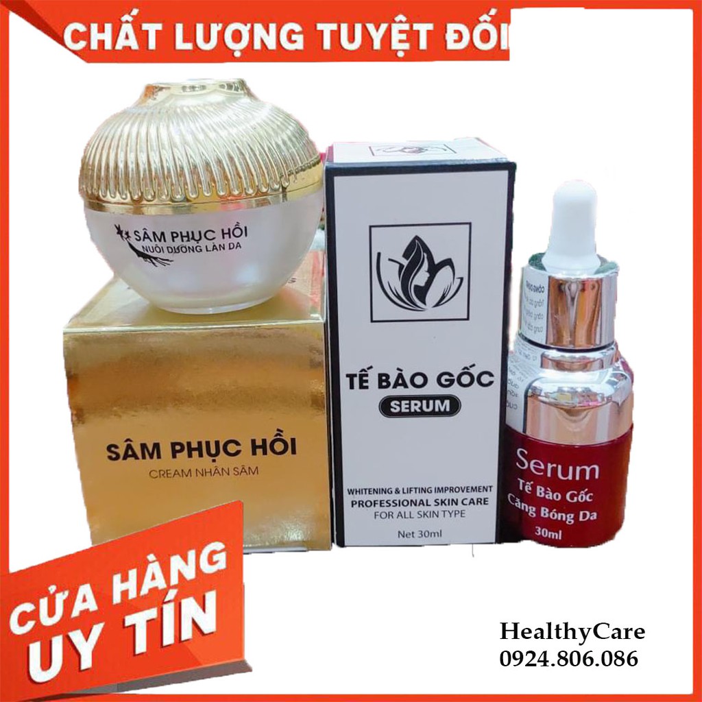 COMBO Kem Sâm Phục Hồi + Serum Tế Bào Gốc USA