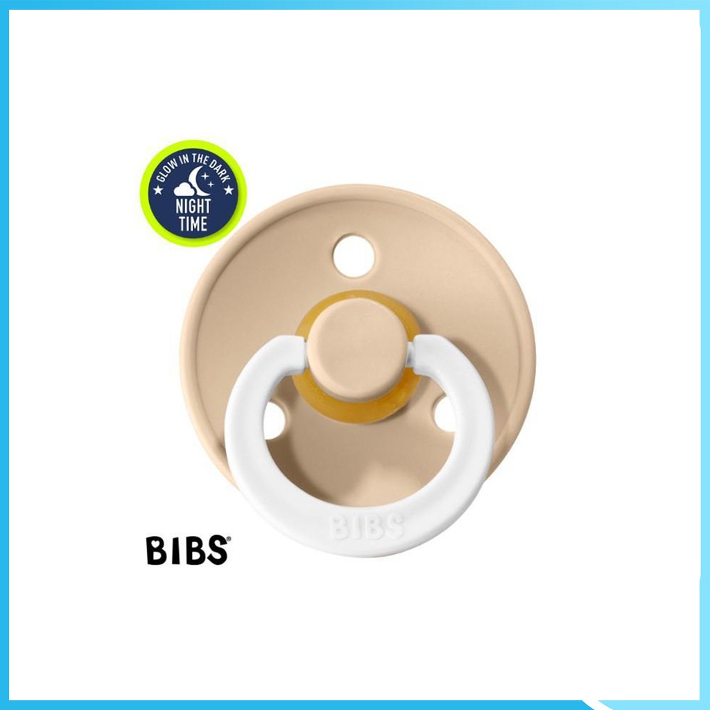 TI GIẢ BIBS  COLOUR  CAO SU TỰ NHIÊN, TẶNG KÈM NẮP ĐẬY 0-6M 6-18M