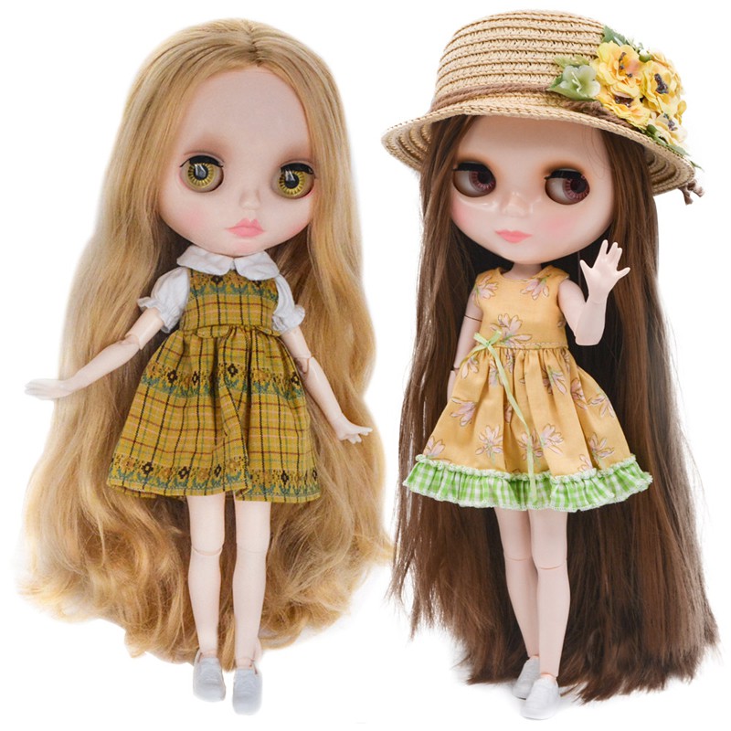 Blythe Búp Bê NBL Tùy Chỉnh Sáng Bóng Mặt 1/6 Bjd Bóng Khớp Blythe Cho Cô Gái Búp bê cô gái mắt To