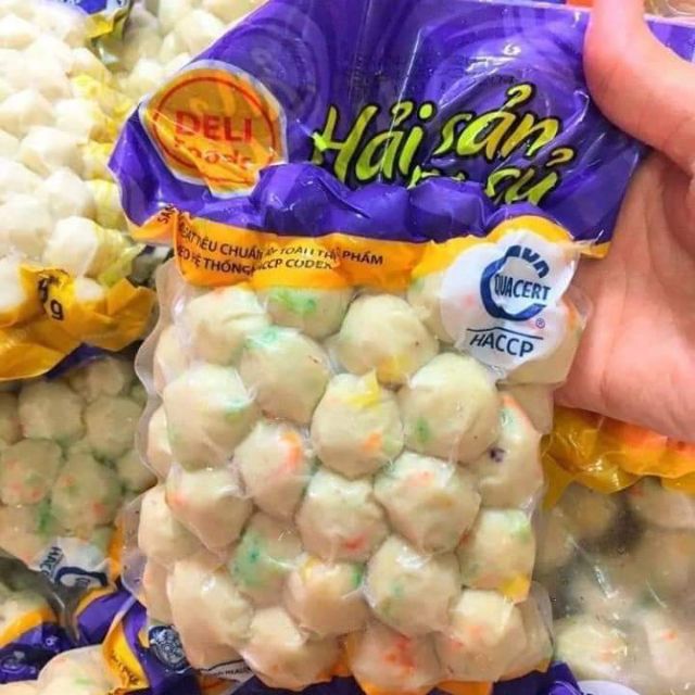 Viên hải sản rau củ 500gr Lacusina