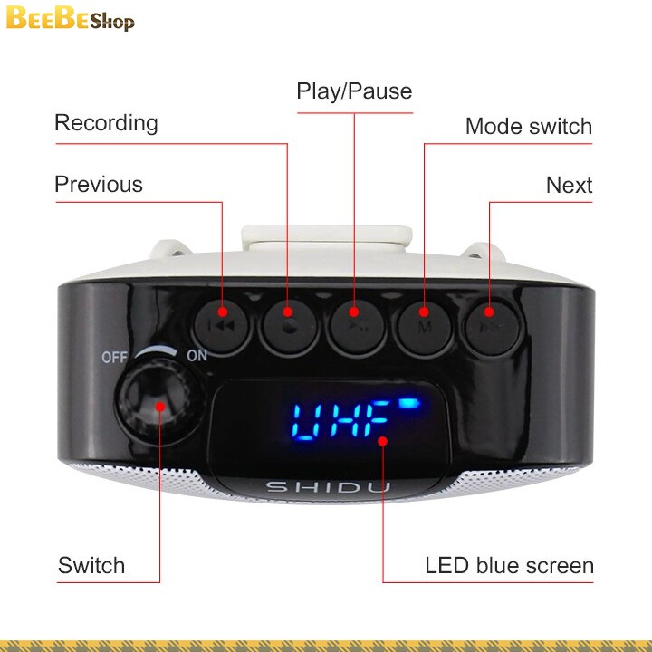 Shidu SD-M500 - Máy Trợ Giảng Không Dây cho Giáo Viên, Tiếp Thị, HDV Du Lịch
