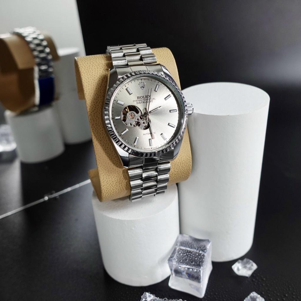 Đồng Hồ Nam Rolex máy cơ thép nhật, mẫu viền băm,dòng cơ Automatic size 40mm - bảo hành 24 tháng.