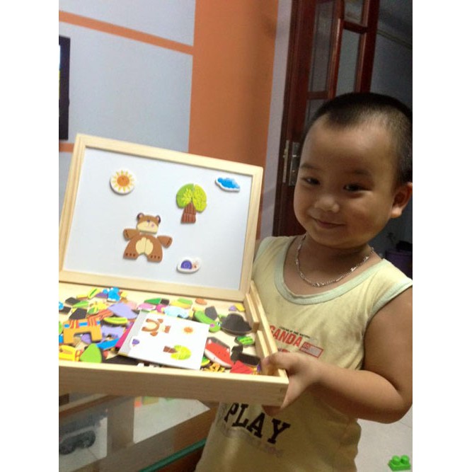 Bảng Nam Châm Ghép Các Hình Siêu Ngộ Nghĩnh Cho Bé Thỏa Sức Sáng Tạo,Đồ Chơi Gỗ Cho Bé Phát Triển Kỹ Năng