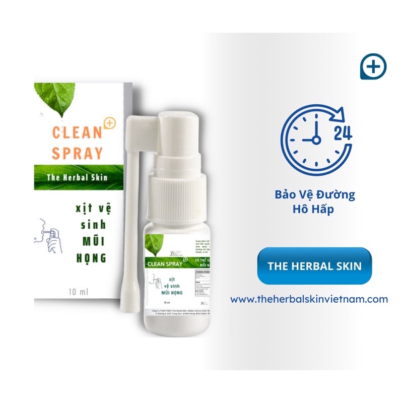 Dung Dịch Xịt Mũi Họng Hằng Ngày Diệt Khuẩn The Herbal Skin 10ml