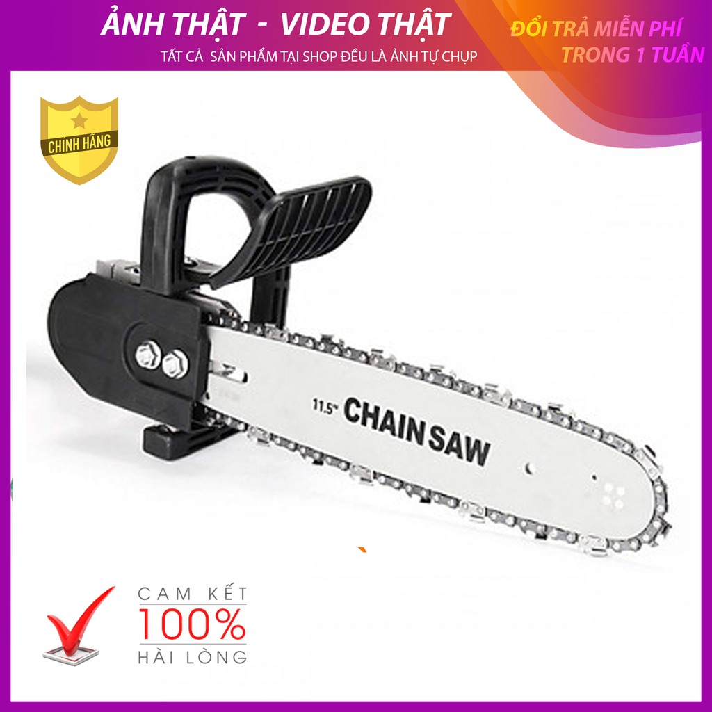 Lưỡi cưa xích gắn máy mài CHAIN SAW - luoi cua xich gan may mai - Có bình tra dầu tự động gắn liền