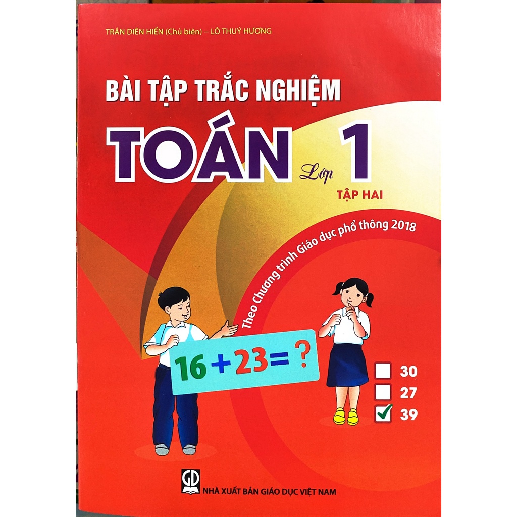 Sách Bài tập trắc nghiệm Toán 1 Tập 2 (Theo chương trình giáo dục phổ thông 2018)