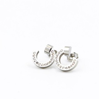 Bông Tai Nữ Đơn Giản Hình Móng Ngựa Chất Liệu Titan Không Đen Không Ngứa Bilyshop TT 2567