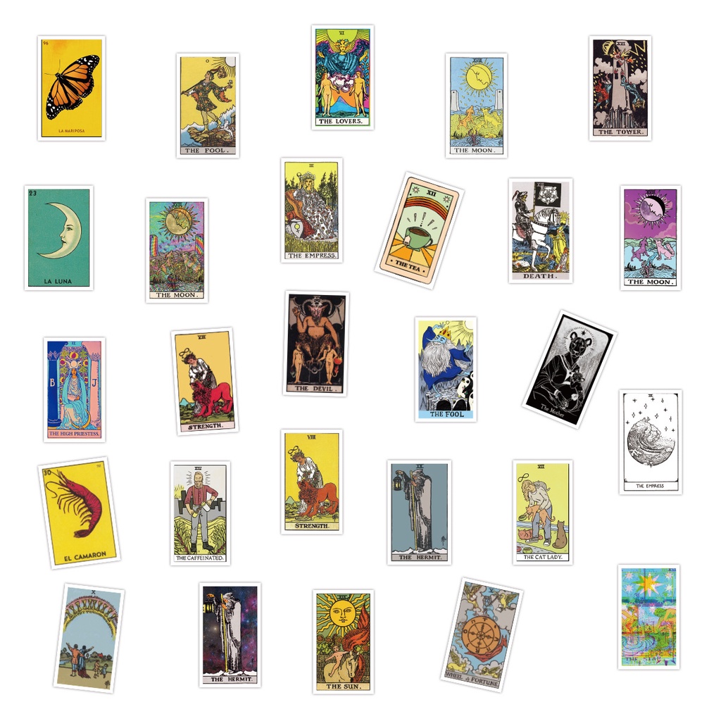 Set 60/30 Miếng Dán Trang Trí Laptop Điện Thoại Nhiều Kiểu Dáng Độc Đáo