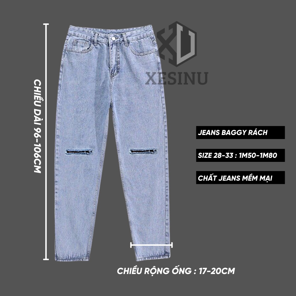 Quần Baggy Nam, Jeans Baggy Rách Gối | BigBuy360 - bigbuy360.vn