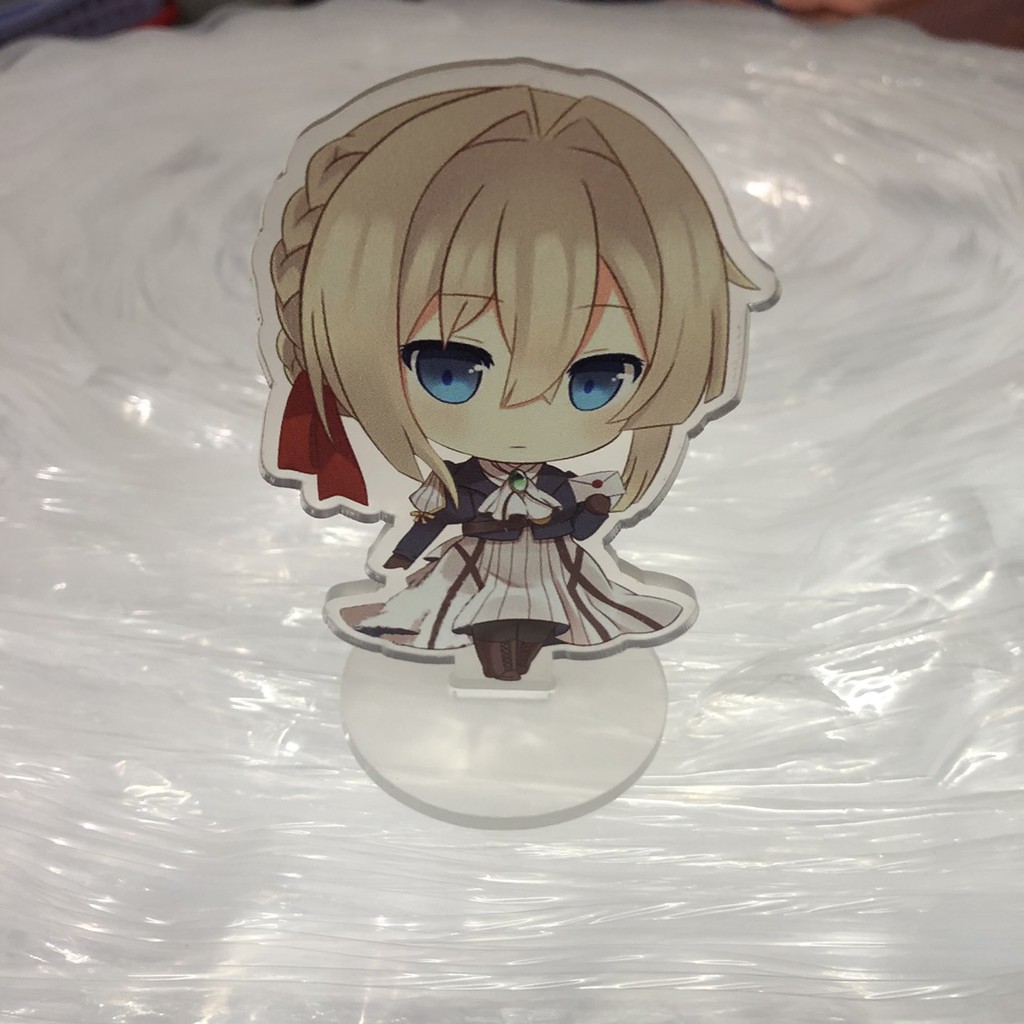 Standee Violet Evergarden mini Tượng Acrylic Anime mica chibi trang trí trưng bày mô hình