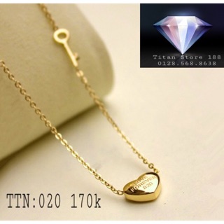 Dây chuyền titan trái tim DTT020